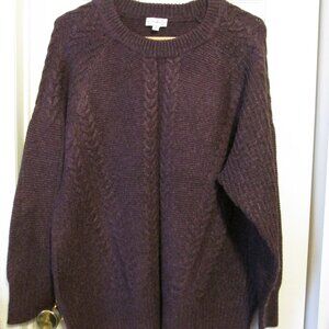 NWOT Wonderly Dark Purple Pullover Sweater Size Small